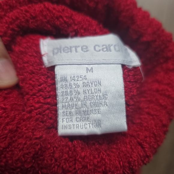 Pierre Cardin Vibrant Red Turtleneck Sweater - Picture 2 of 6